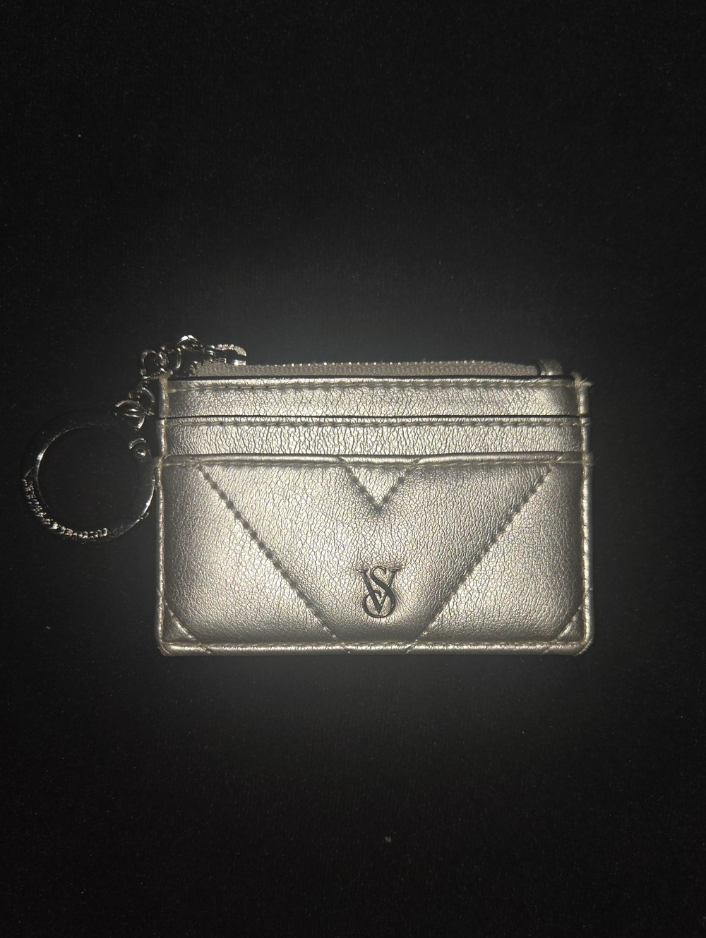 Victoria's Secret Metallic Gold Card Holder Keychain